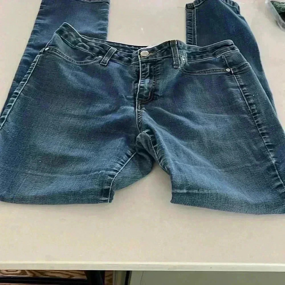 Margaret M Womens Jeans Dark Wash 12 Straight Leg Zip/Button Fly Front Pockets - Picture 1 of 8